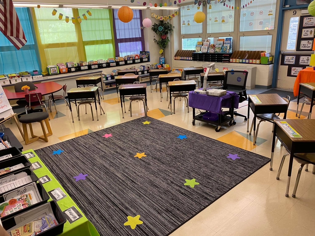 New rug in classroom